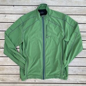 PRANA ~ MENS XL ~ GREEN FULL ZIP Lightweight Stretch Flex 112 JACKET Soft Shell